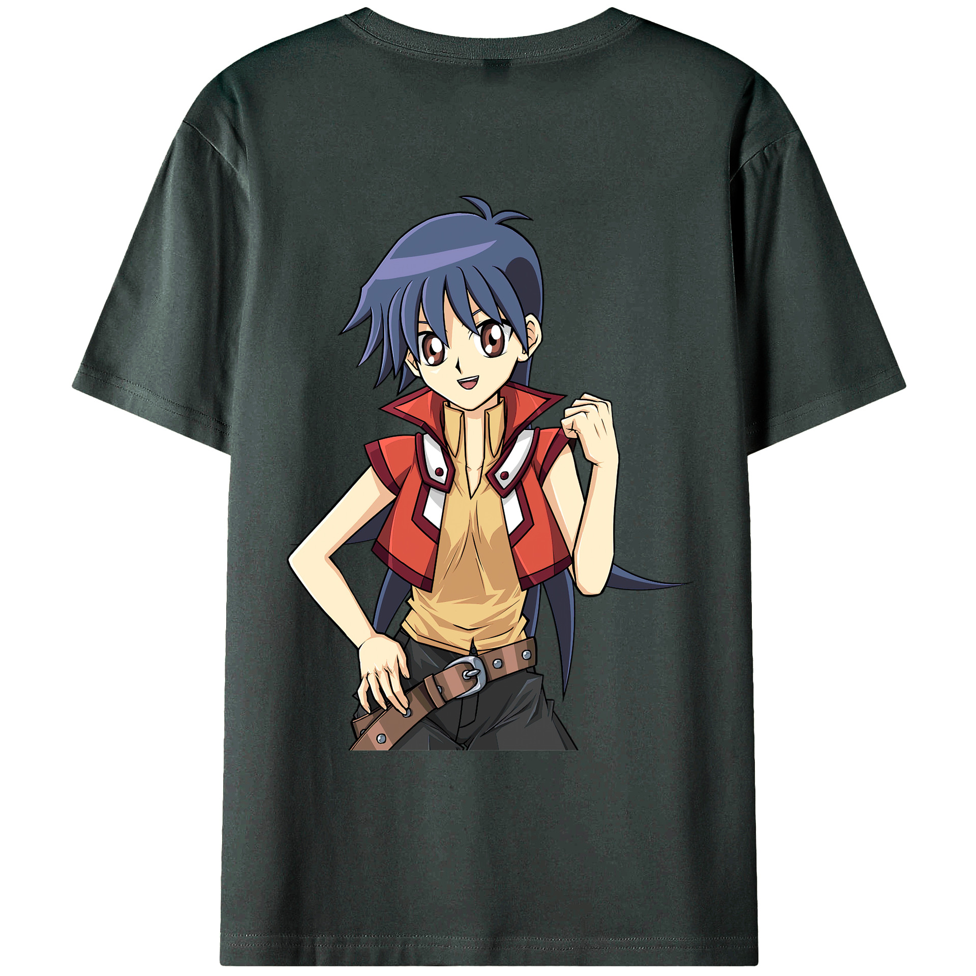 （画像用） 遊☆戯☆王 Yu-Gi-Oh! 綿100％ メンズ半袖Tシャツ（バックプリント） 通気性